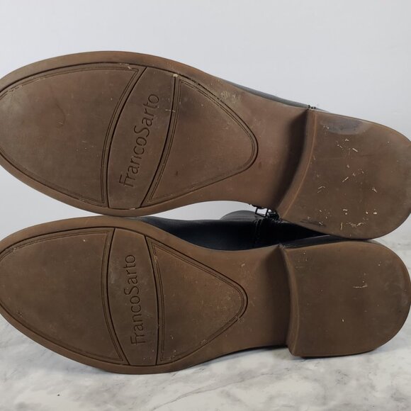 Franco Sarto Black Leather Ankle Booties - Size 6W, Gently Worn - Picture 9 of 11